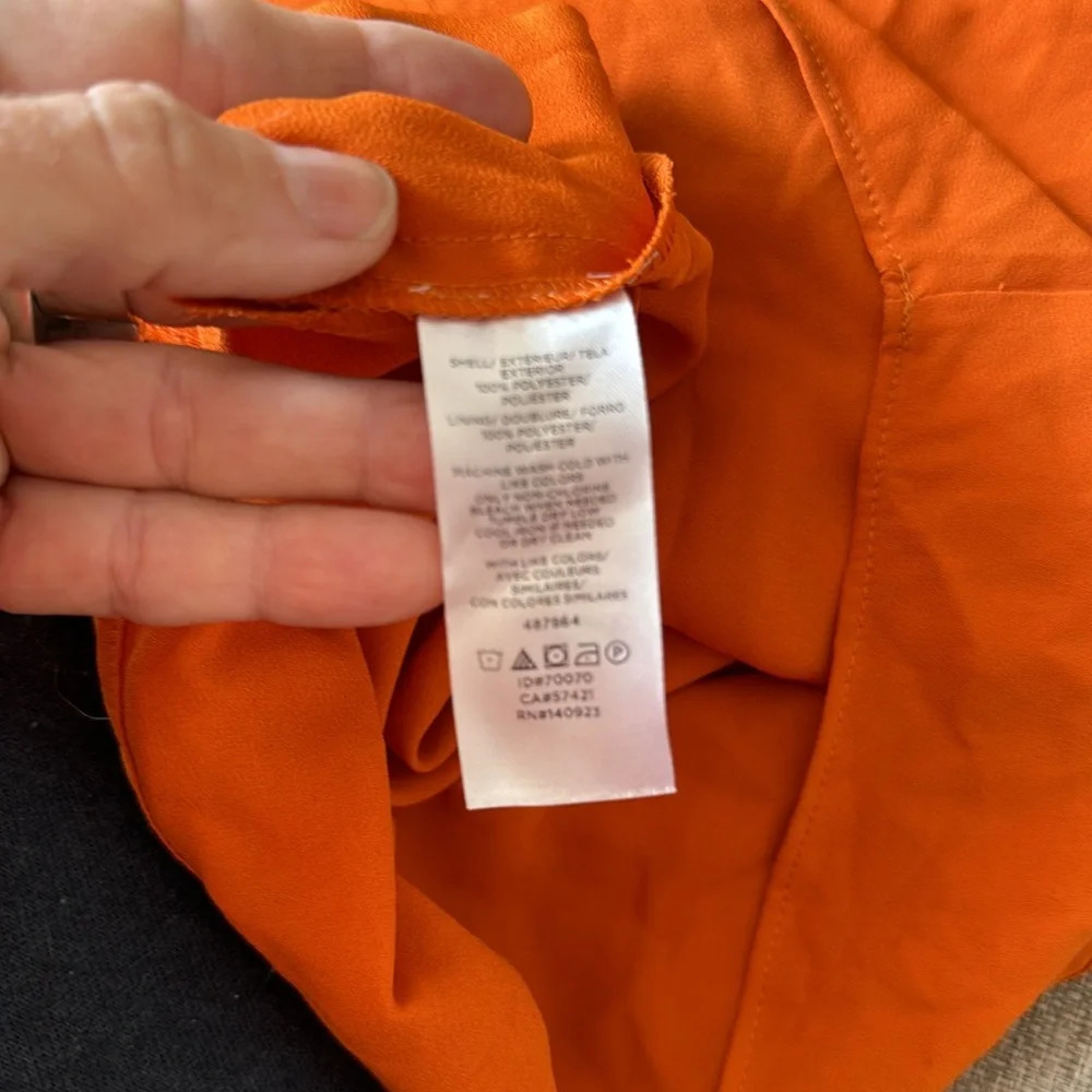Orange Ann taylor factory xs tank top double hem flowy - Picture 7 of 10